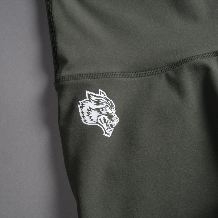 Wolf Kanji "Energy" Pump Shorts in Pine Green