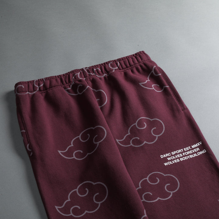 Float On She Post Lounge Sweats in Cherry Wine