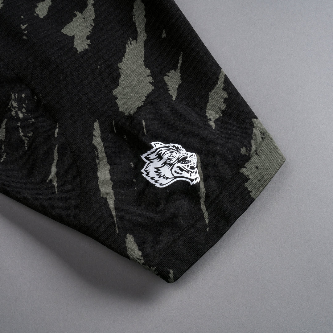 Wolves Forever Everson Seamless "Valencourt" Shorts in Pine Green/Black Native Camo