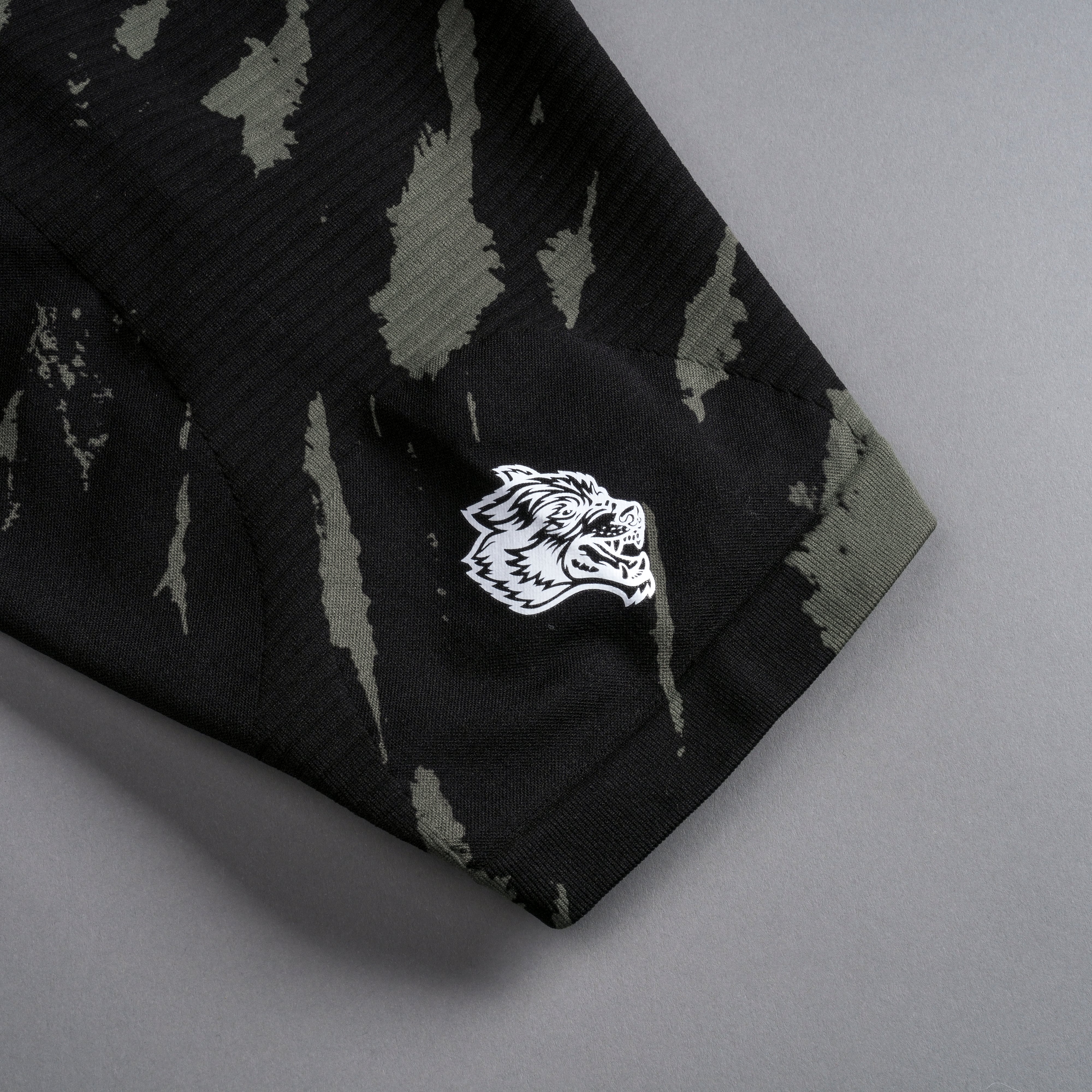 Wolves Forever Everson Seamless "Valencourt" Shorts in Pine Green/Black Native Camo