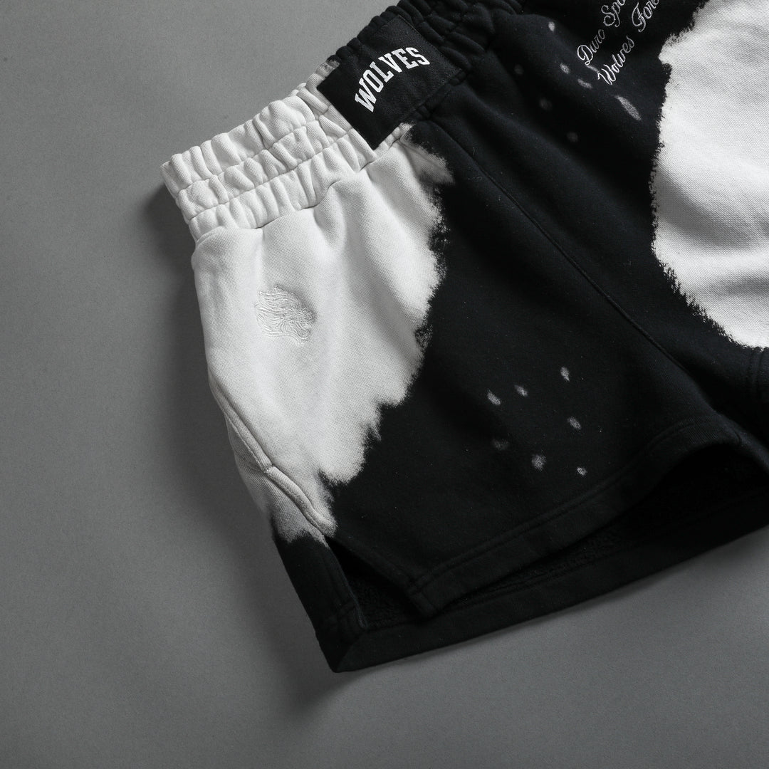 She Howl Forever Tyler Shorts in Black Acid Wash