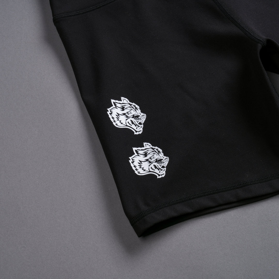Quad Wolf Energy Training Shorts in Black