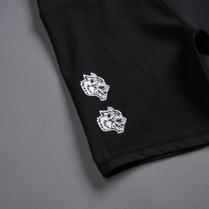 Quad Wolf Energy Training Shorts in Black
