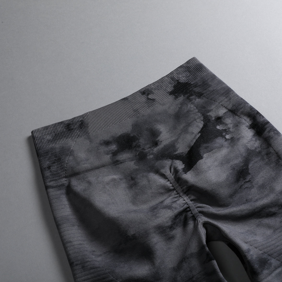 Dual Everson Seamless "Valencourt" Shorts in Black Ghost Clouds