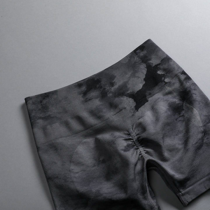 Pyramid V2 Everson Seamless "Sierra" Shorts in Black Ghost Clouds
