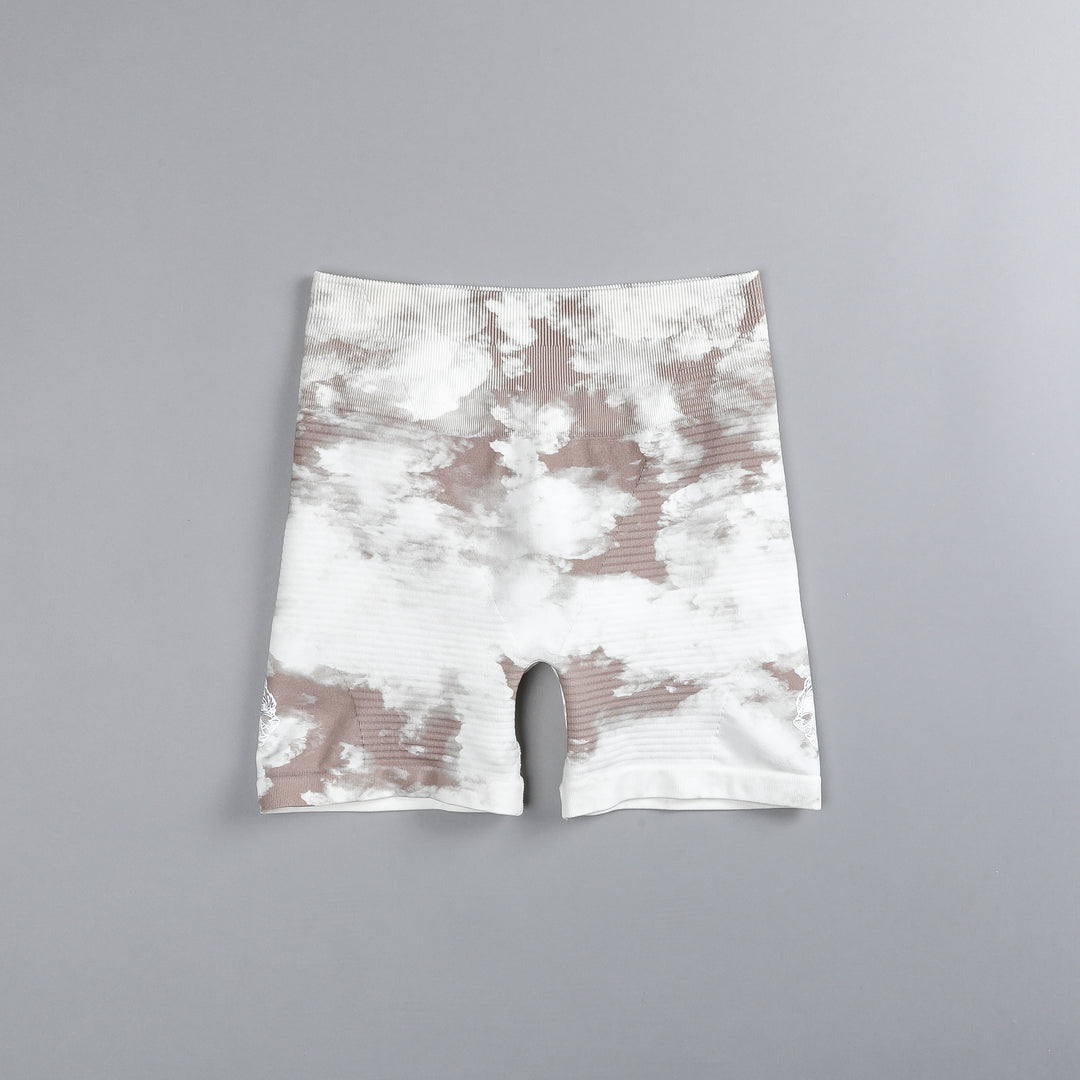 Dual Everson Seamless "Valencourt" Shorts in Stone Ghost Clouds