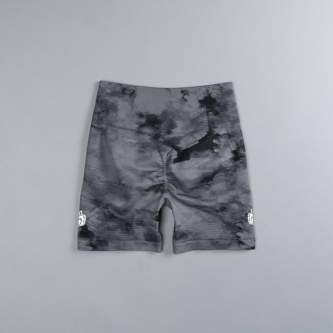 Dual Everson Seamless "Valencourt" Shorts in Black Ghost Clouds