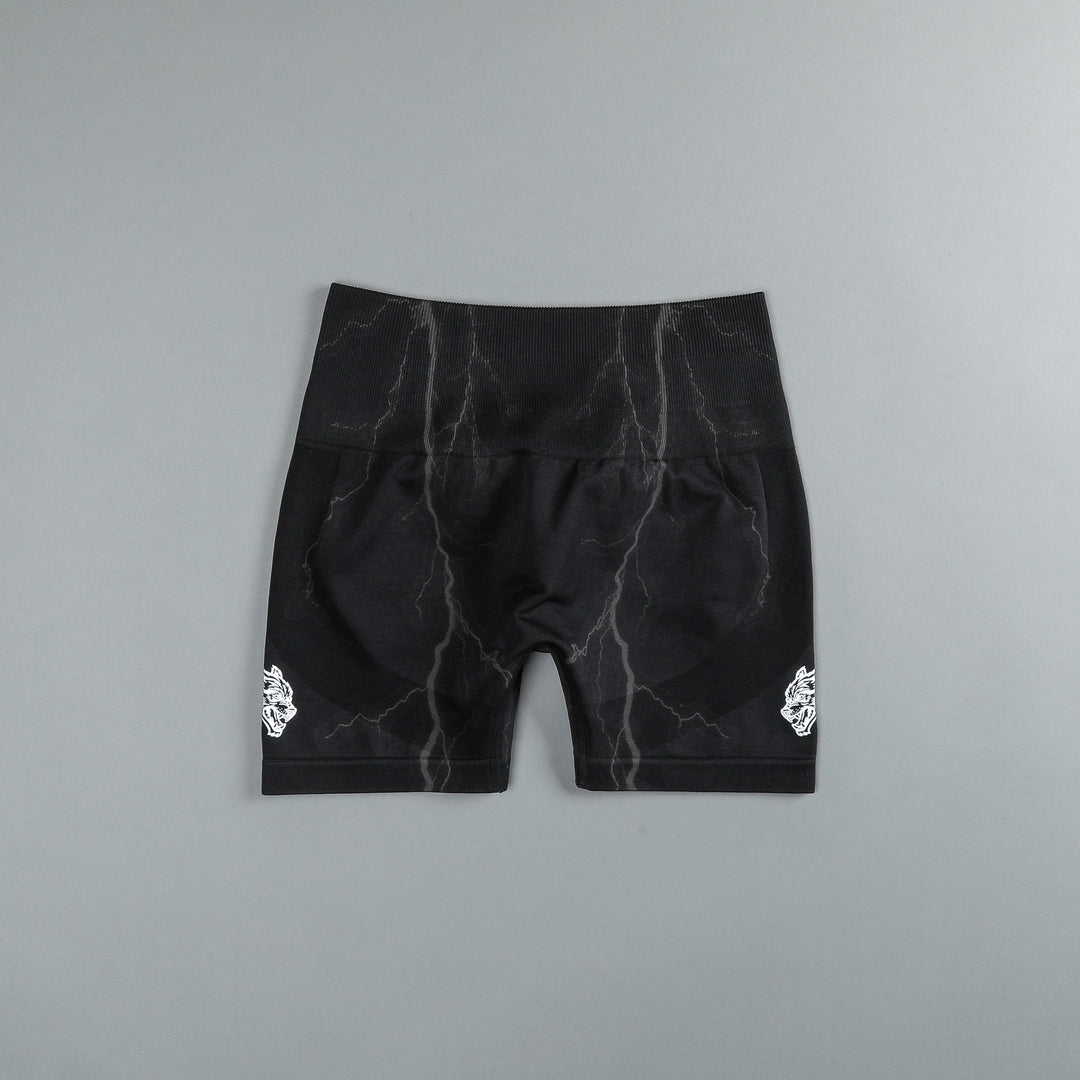 Wolves Forever Everson Seamless "Sierra" Shorts in Tonal Black Lightning