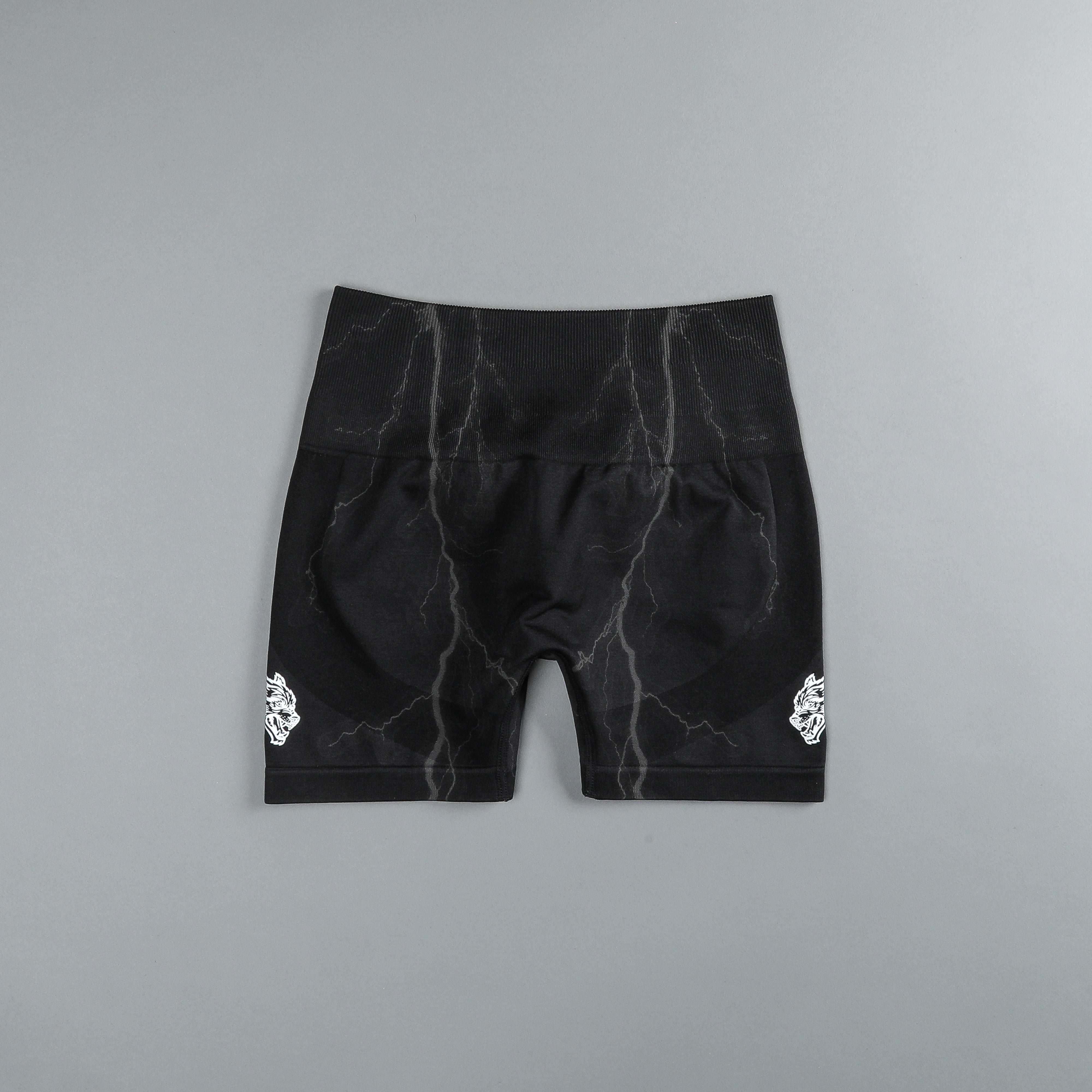 Wolves Forever Everson Seamless "Sierra" Shorts in Tonal Black Lightning