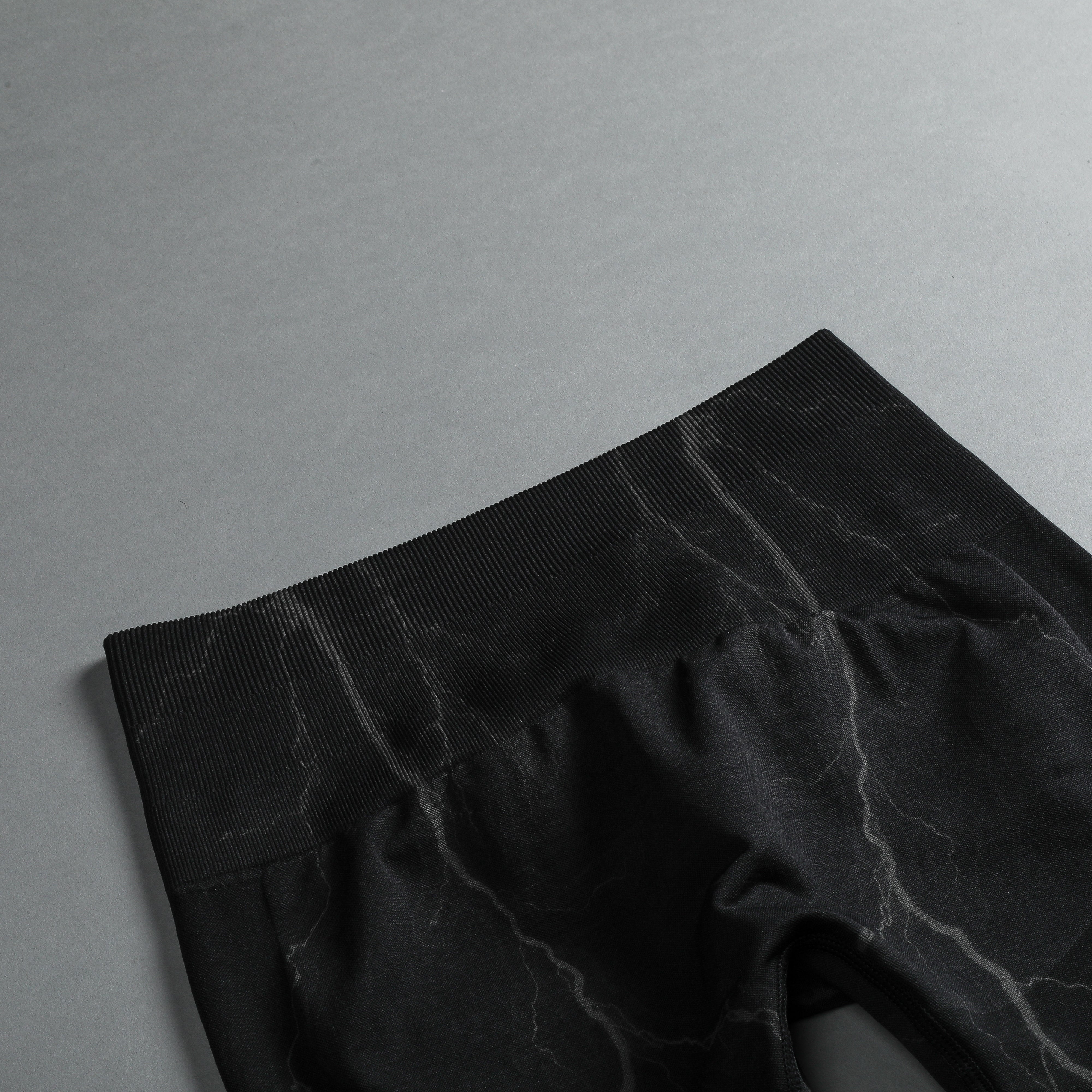 Wolves Forever Everson Seamless "Sierra" Shorts in Tonal Black Lightning