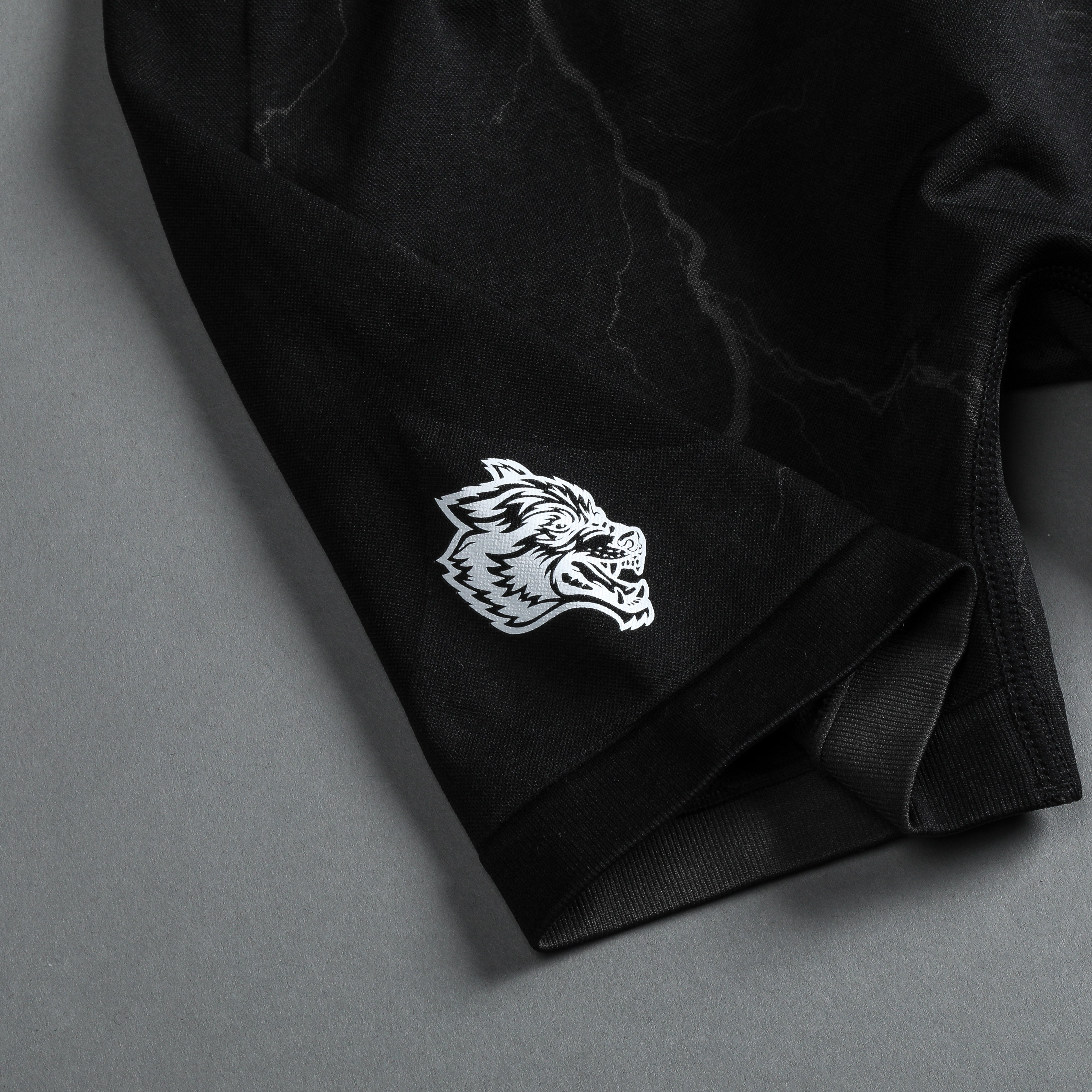 Wolves Forever Everson Seamless "Sierra" Shorts in Tonal Black Lightning