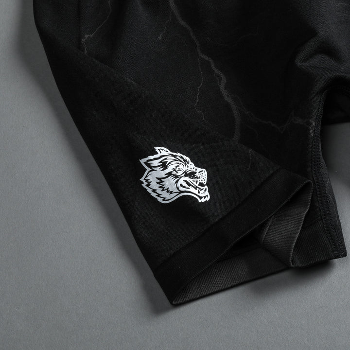Wolves Forever Everson Seamless "Sierra" Shorts in Tonal Black Lightning