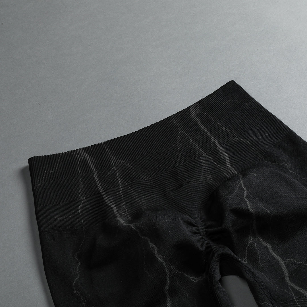 Wolves Forever Everson Seamless "Sierra" Shorts in Tonal Black Lightning
