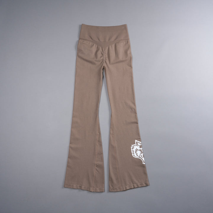 Western Wolves "Everson Seamless" Gracie Flare Scrunch Leggings in Mojave Brown