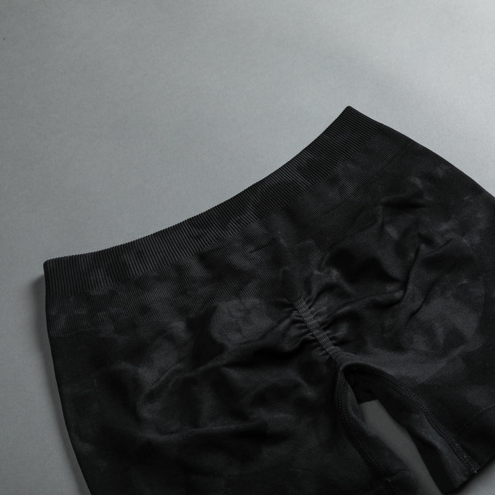 Quad Wolf Everson "Katya" Shorts in Tonal Black Jumbo Marble