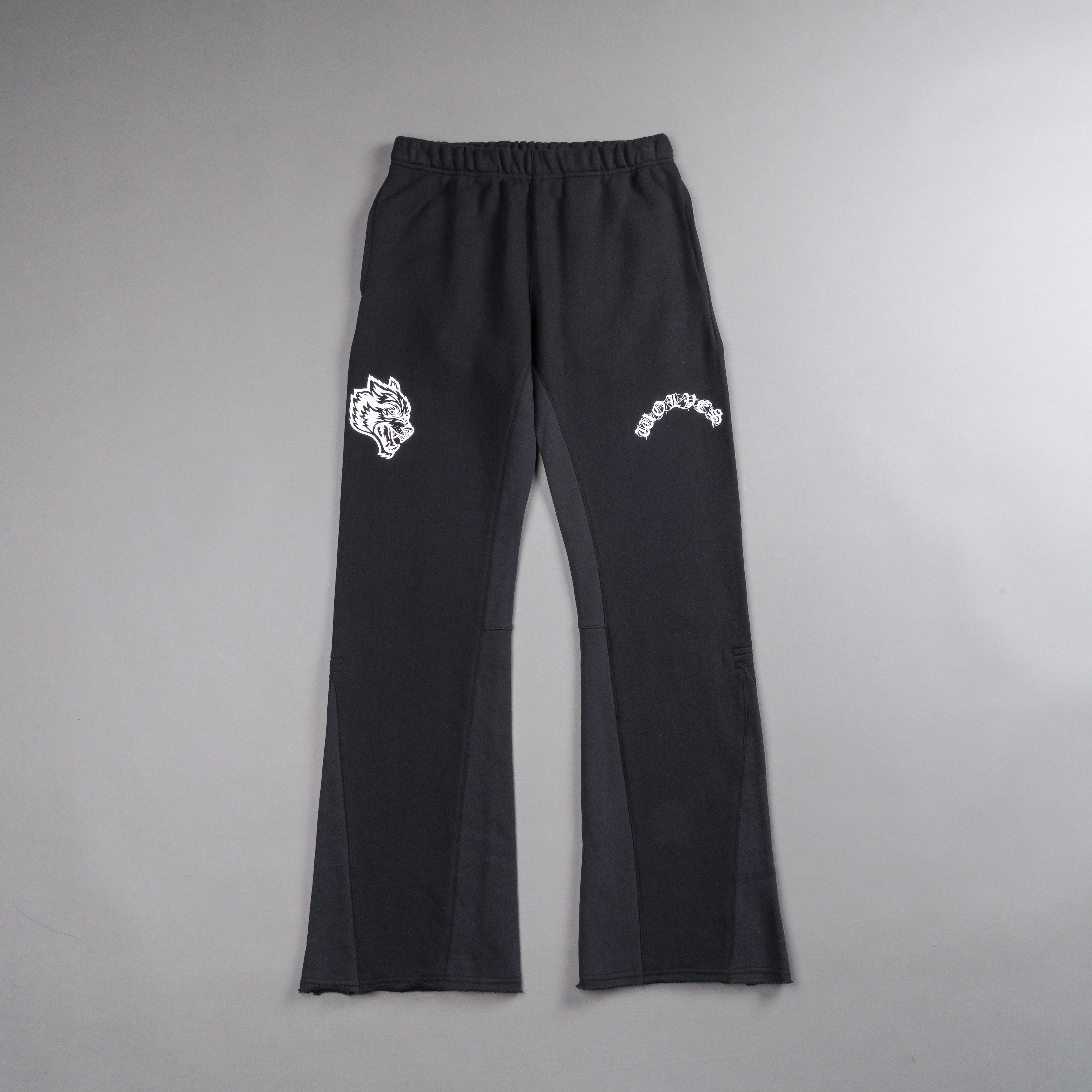 Chopper Webs She Flare Sweat Pants in Black