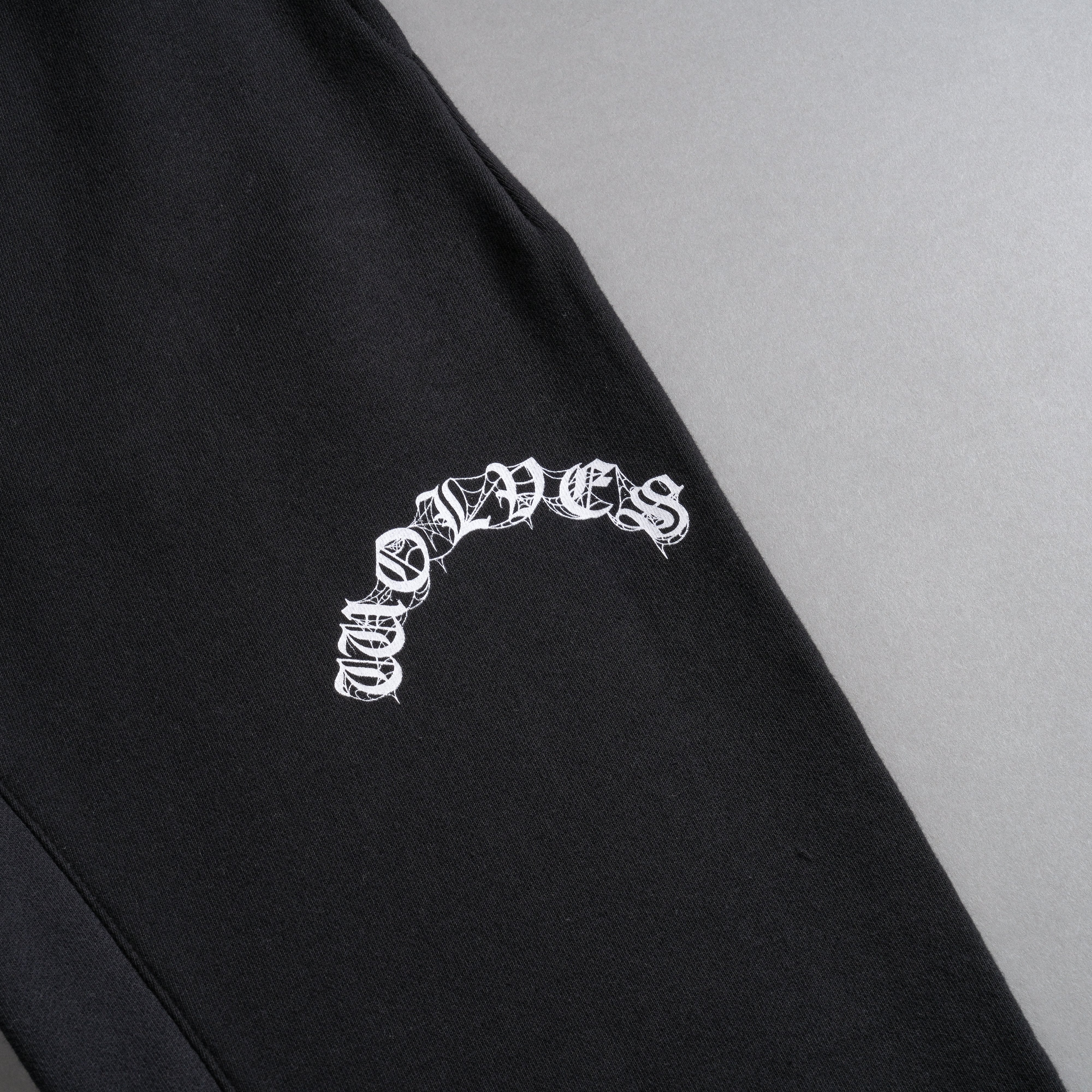 Chopper Webs She Flare Sweat Pants in Black