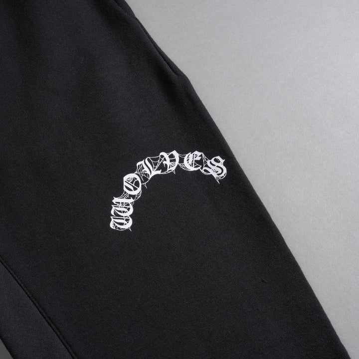 Chopper Webs She Flare Sweat Pants in Black