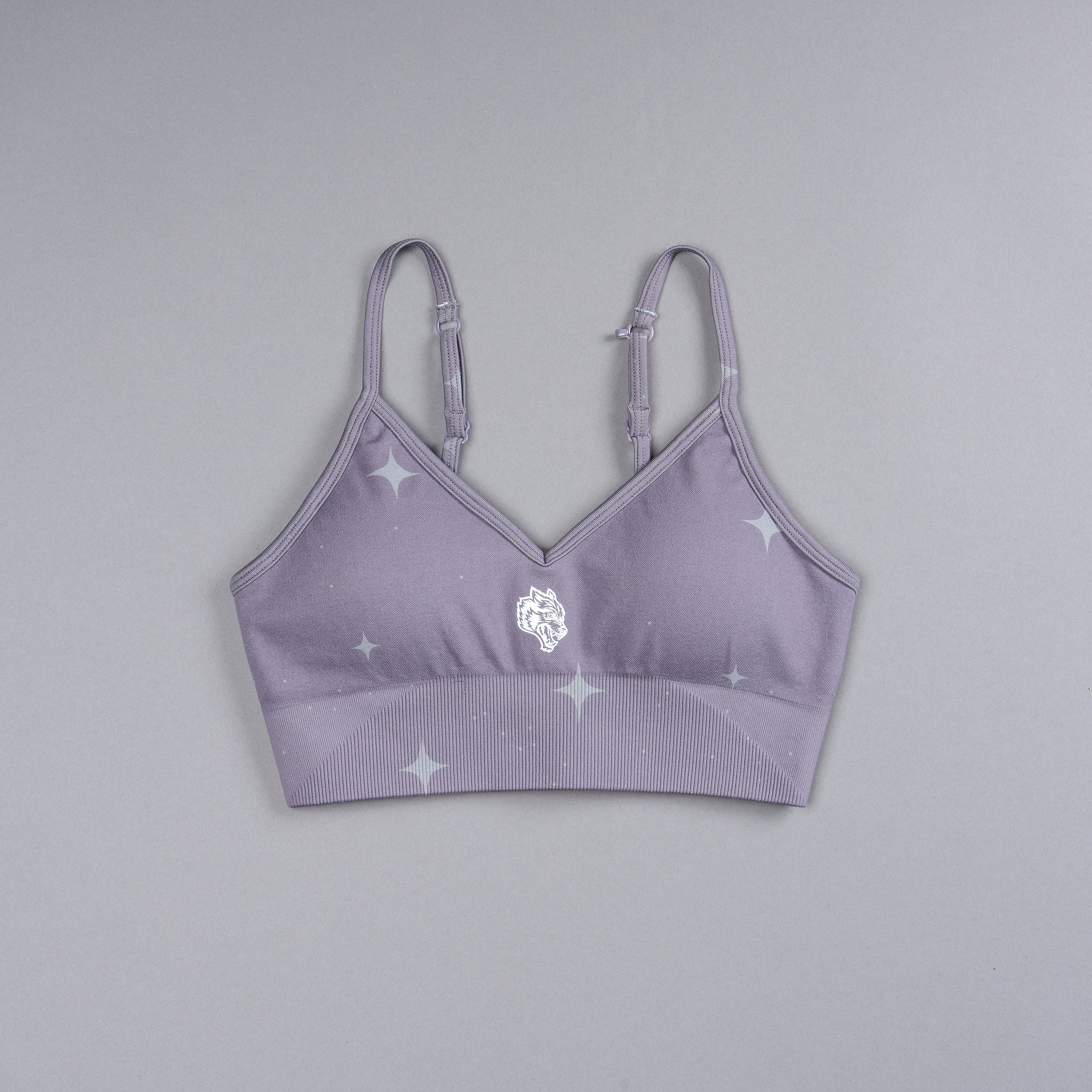 Single Wolf "Everson Seamless" Sports Bra in Purple Stone Starry Night