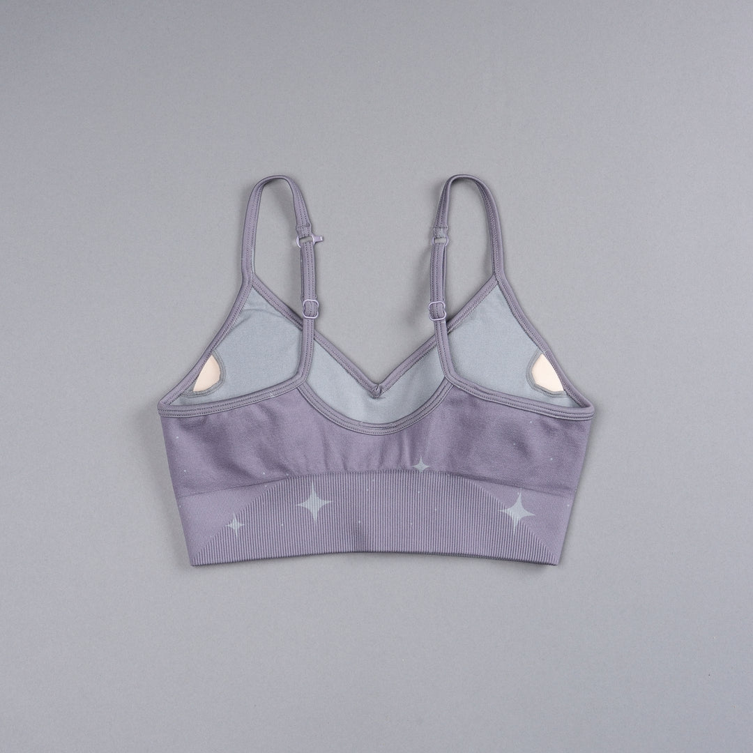 Single Wolf "Everson Seamless" Sports Bra in Purple Stone Starry Night
