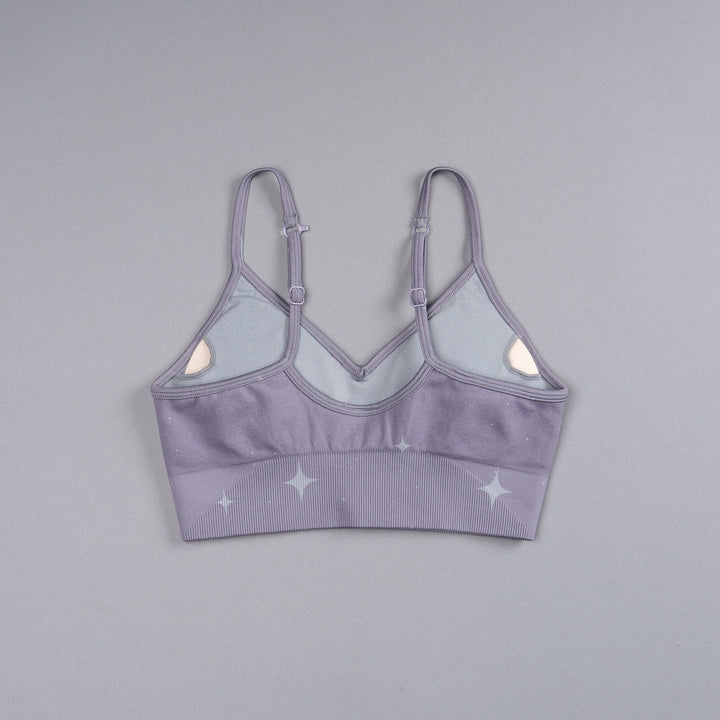 Single Wolf "Everson Seamless" Sports Bra in Purple Stone Starry Night