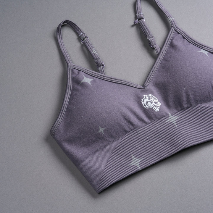 Single Wolf "Everson Seamless" Sports Bra in Purple Stone Starry Night