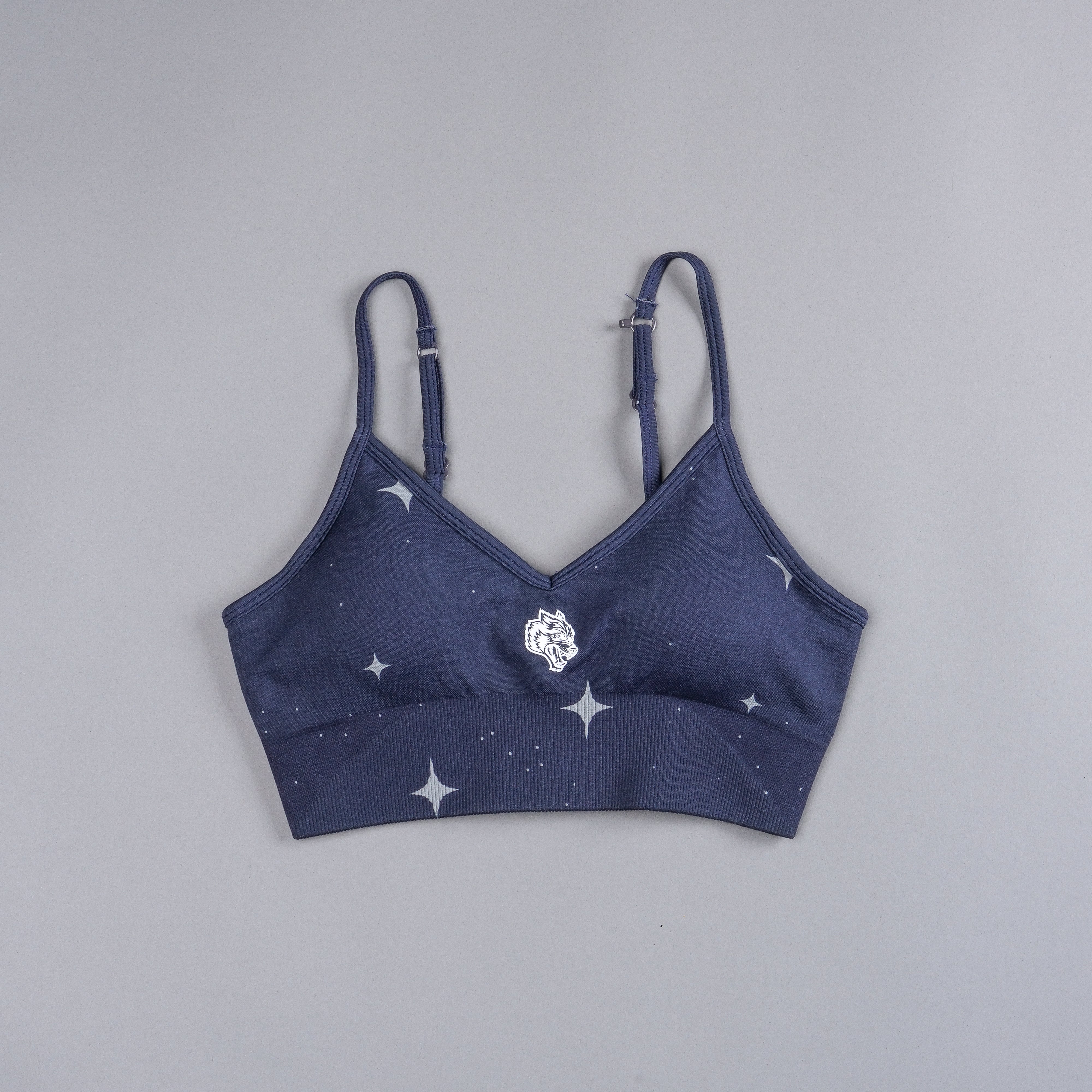 Single Wolf "Everson Seamless" Sports Bra in Gotham Blue Starry Night
