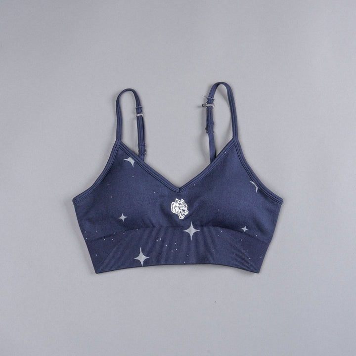 Single Wolf "Everson Seamless" Sports Bra in Gotham Blue Starry Night