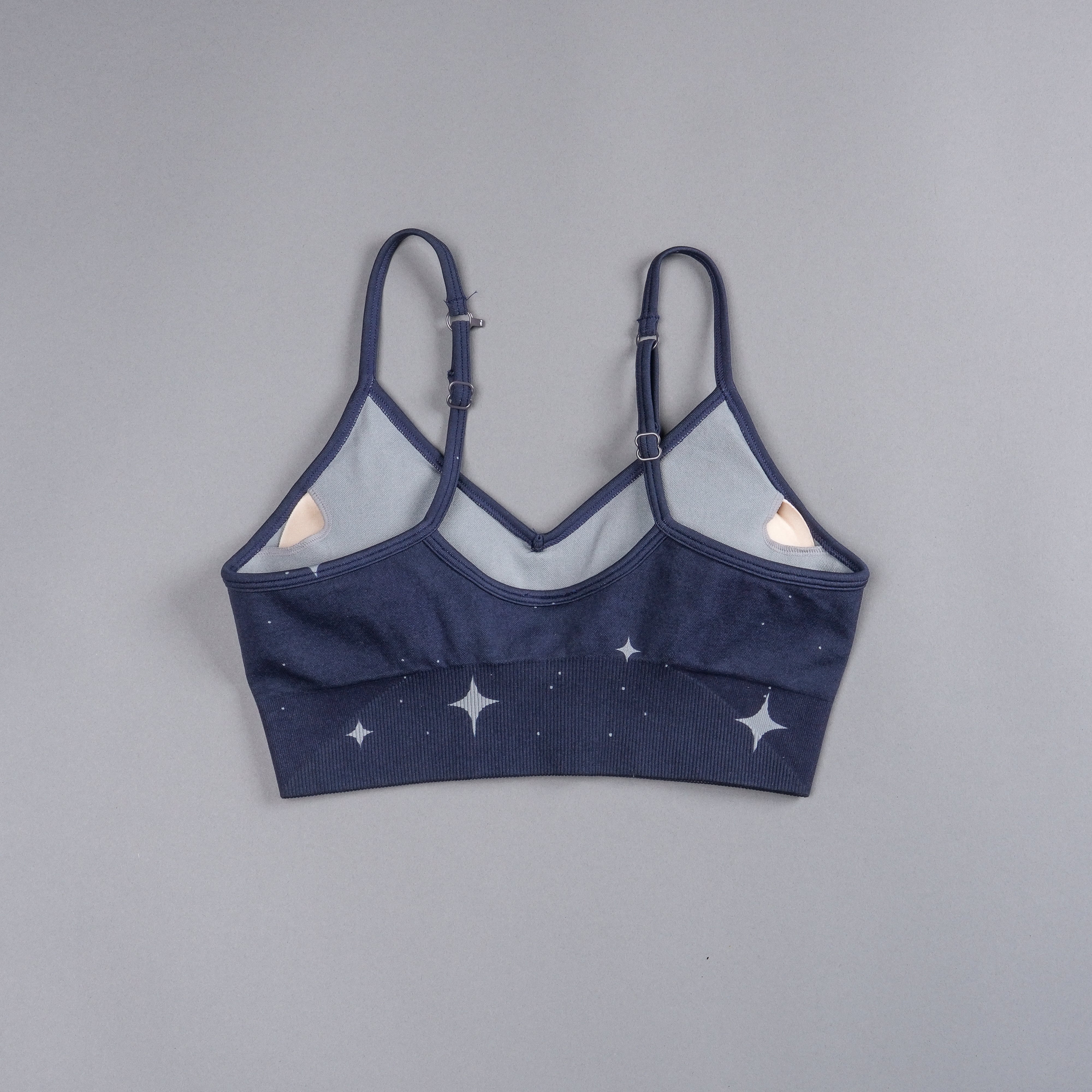 Single Wolf "Everson Seamless" Sports Bra in Gotham Blue Starry Night