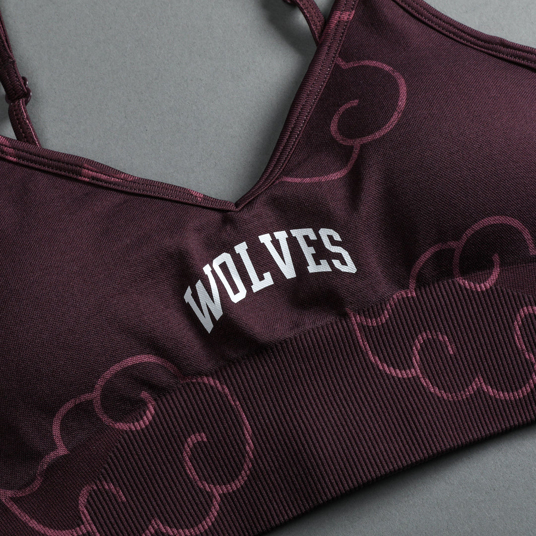 Wolf Cloud Loyalty "Everson Seamless" Sports Bra in Cherry Wine