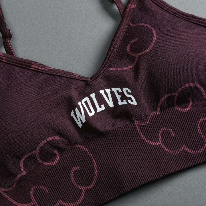 Wolf Cloud Loyalty "Everson Seamless" Sports Bra in Cherry Wine