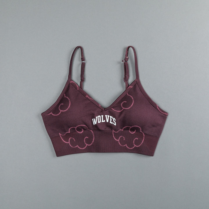 Wolf Cloud Loyalty "Everson Seamless" Sports Bra in Cherry Wine