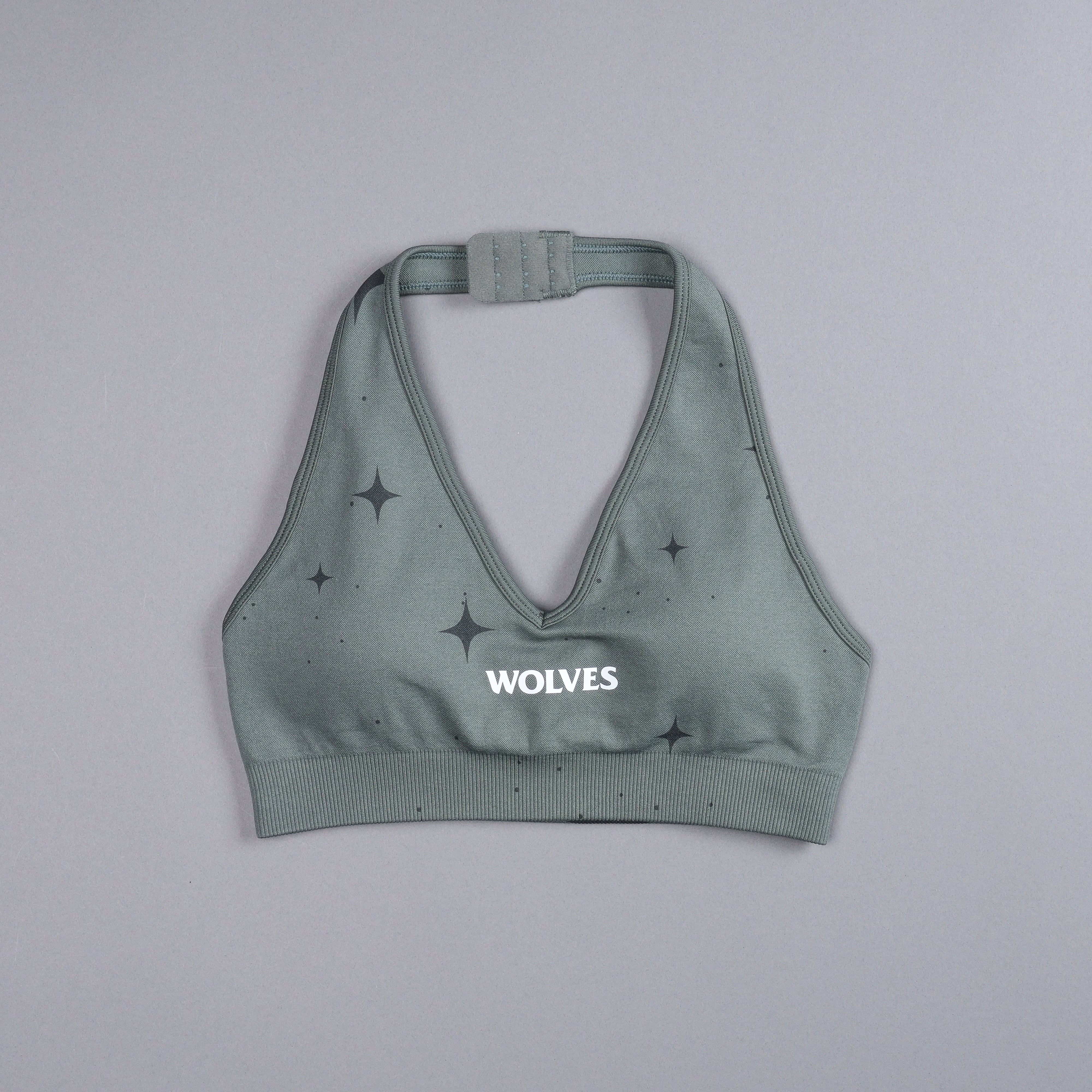 Hardcore "Everson Seamless" Halter Bra in Greek Stone Starry Night