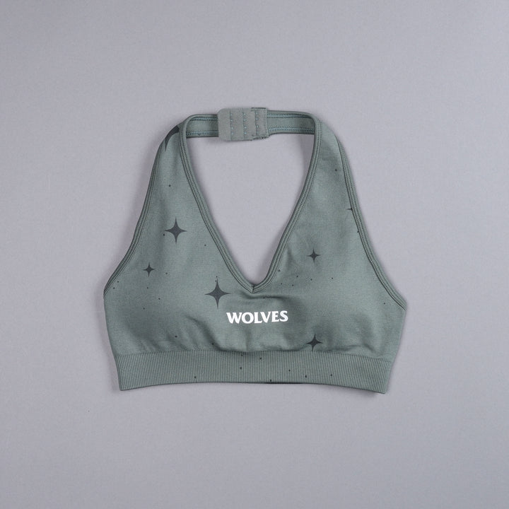 Hardcore "Everson Seamless" Halter Bra in Greek Stone Starry Night
