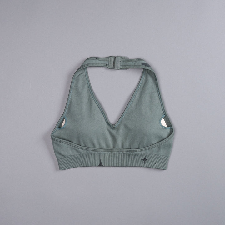 Hardcore "Everson Seamless" Halter Bra in Greek Stone Starry Night