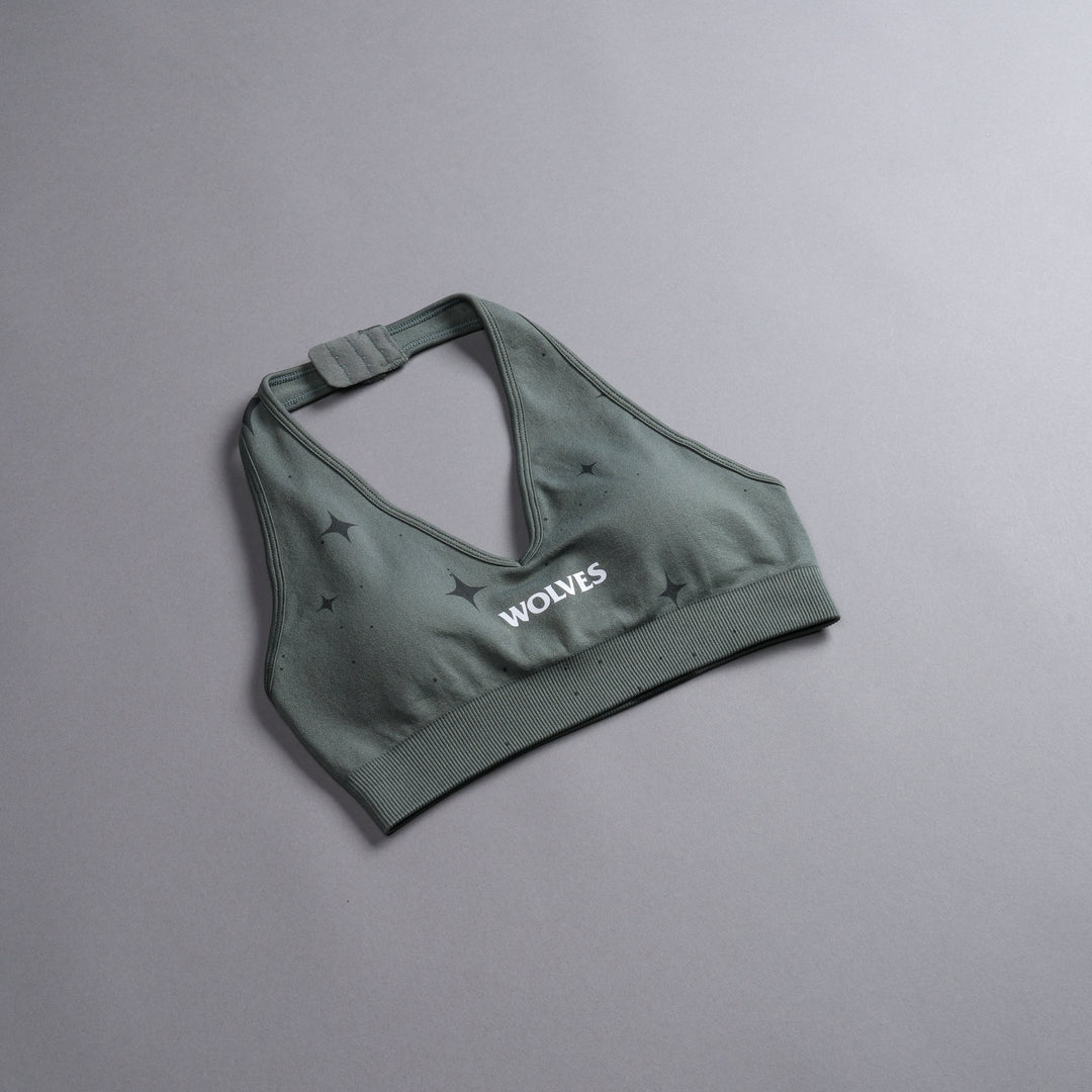 Hardcore "Everson Seamless" Halter Bra in Greek Stone Starry Night