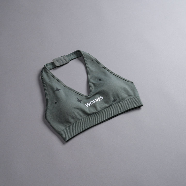 Hardcore "Everson Seamless" Halter Bra in Greek Stone Starry Night