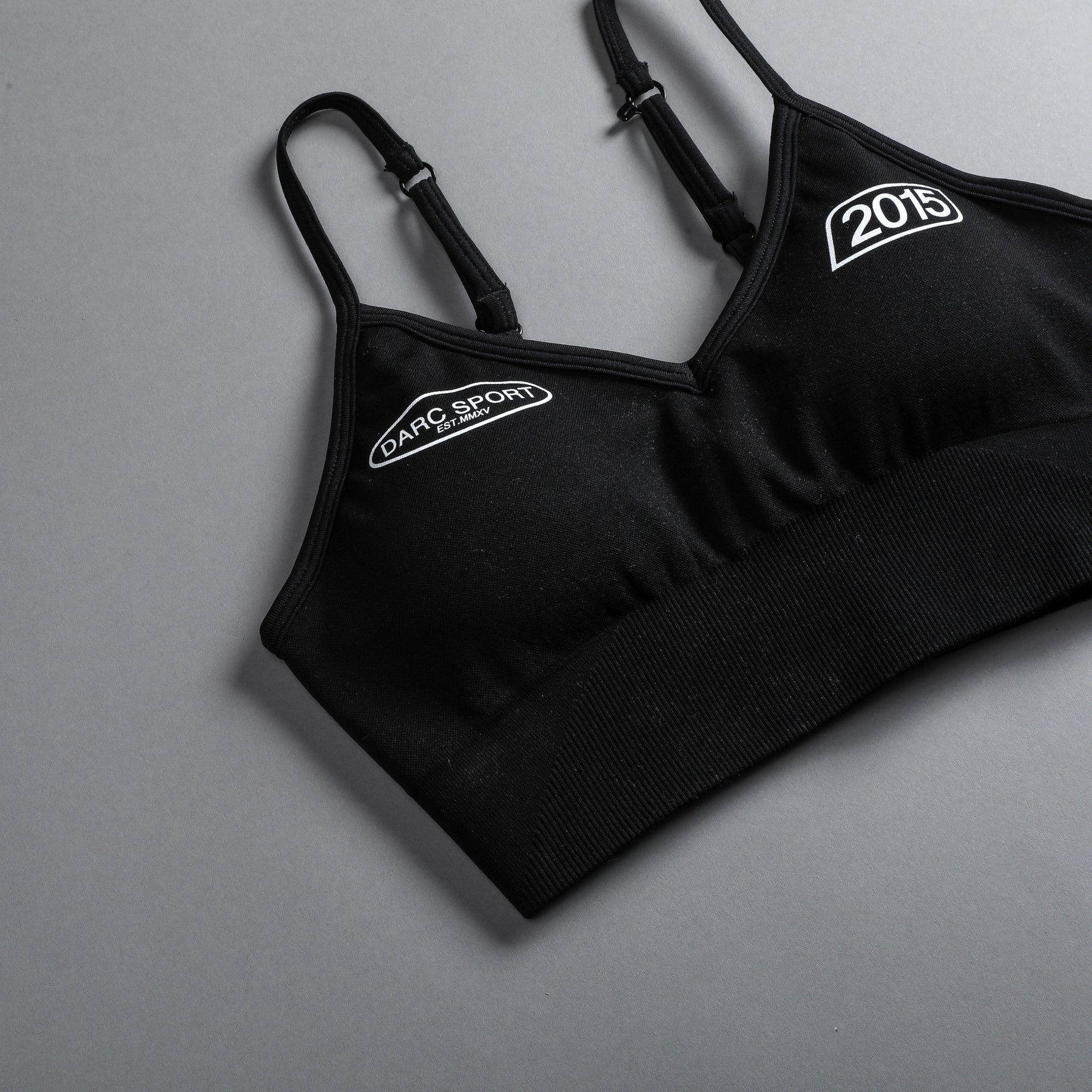 Dual Chopper Everson Seamless Sports Bra in Black Ghost Clouds