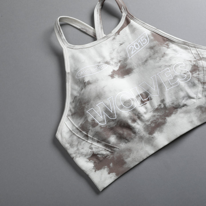 Faster "Everson Seamless" High Neck Bra in Stone Ghost Clouds