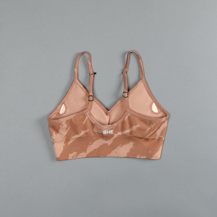 Dual "Everson Seamless" Sports Bra in Desert Rose Native Camo