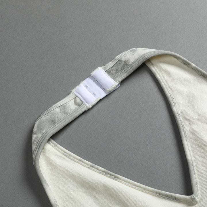 Loyalty "Everson Seamless" Halter Bra in Cacti Cream Jumbo Marble