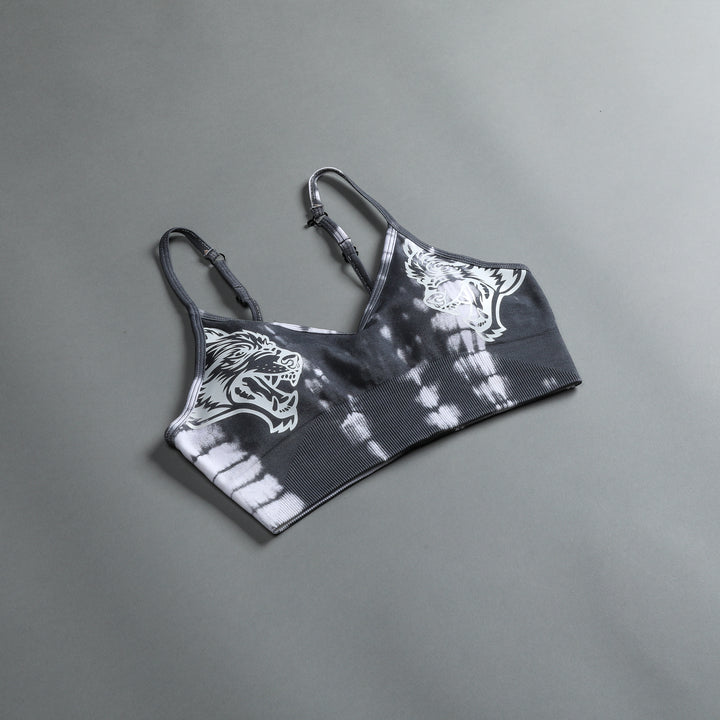 Dual "Everson Seamless" Sports Bra in Wolf Gray Serpent