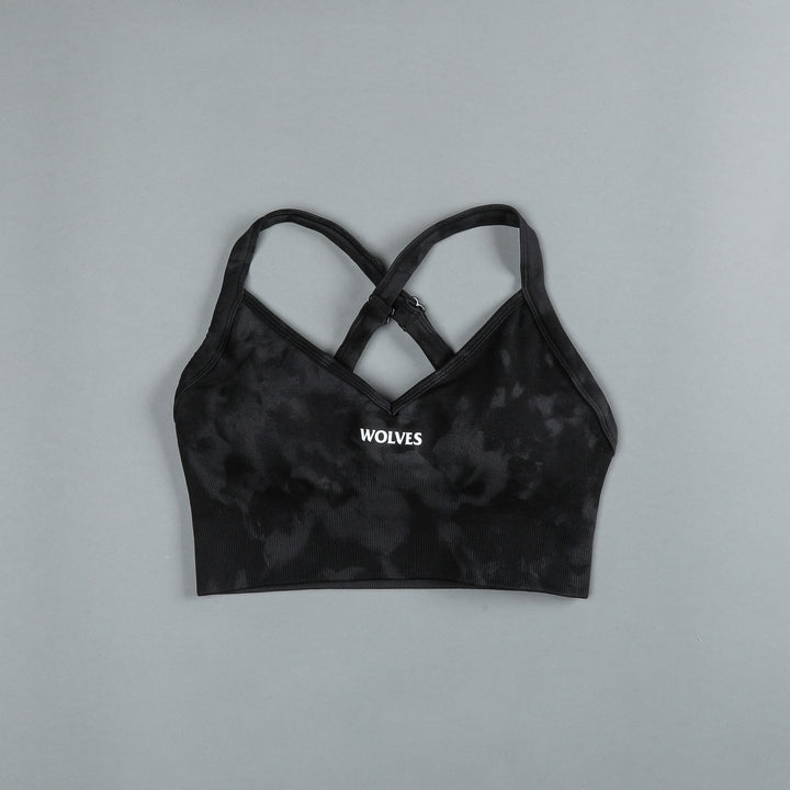 Hardcore "Everson Seamless" Sierra Bra in Tonal Black Jumbo Marble