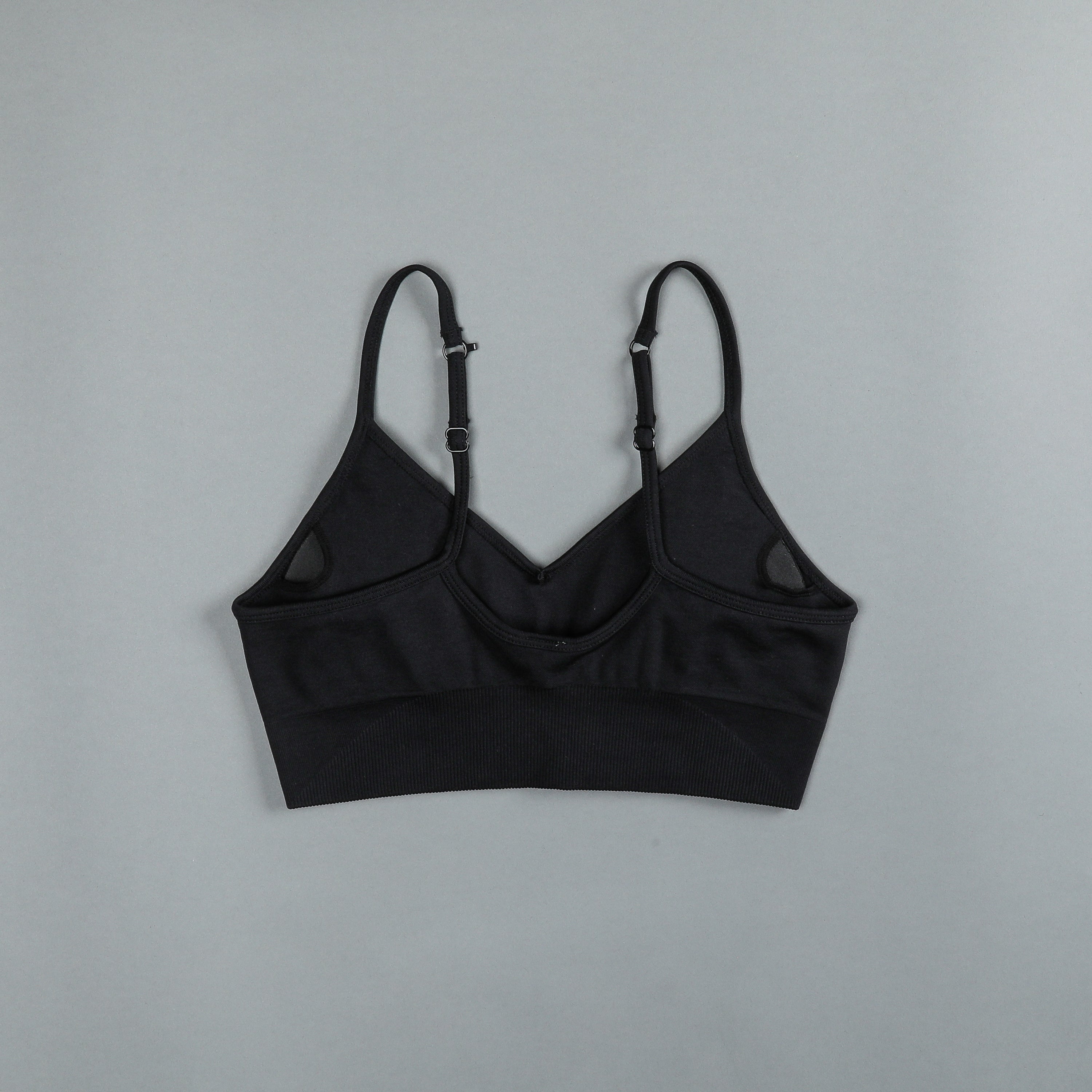 Dual "Everson Seamless" Sports Bra in Black