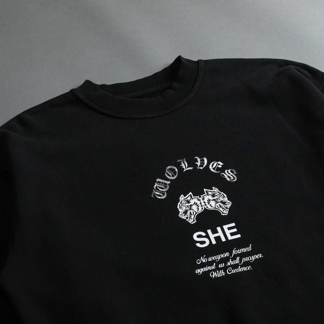 Chopper She London Crewneck in Black