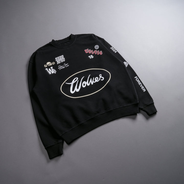 Live Fast V2 She London Crewneck in Black