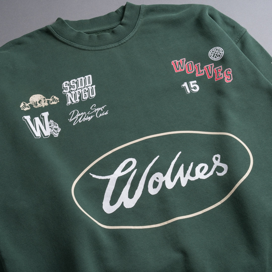 Live Fast V2 She London Crewneck in Norse Green