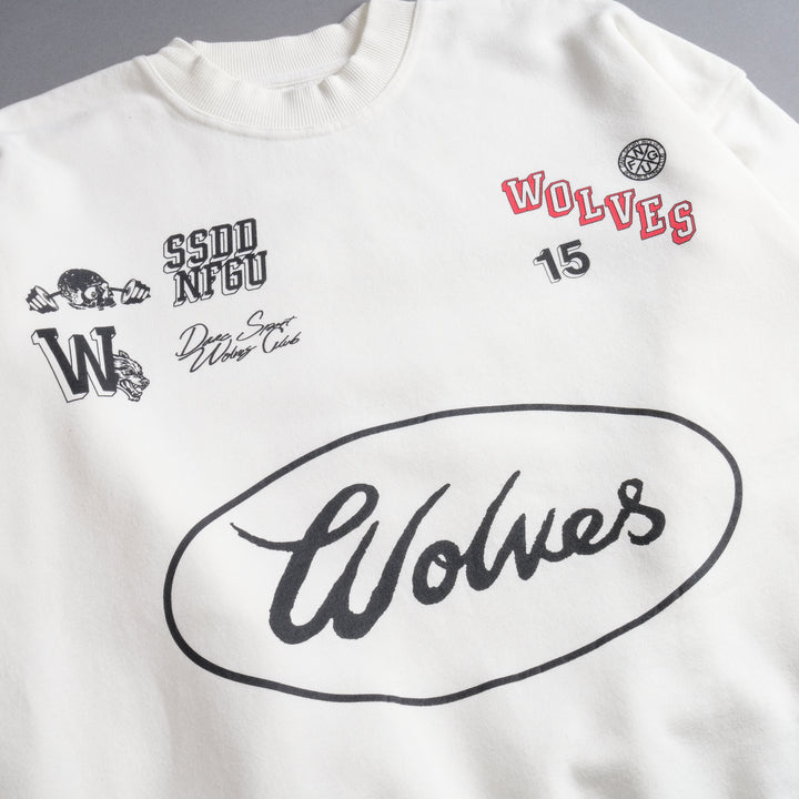 Live Fast V2 She London Crewneck in Cream