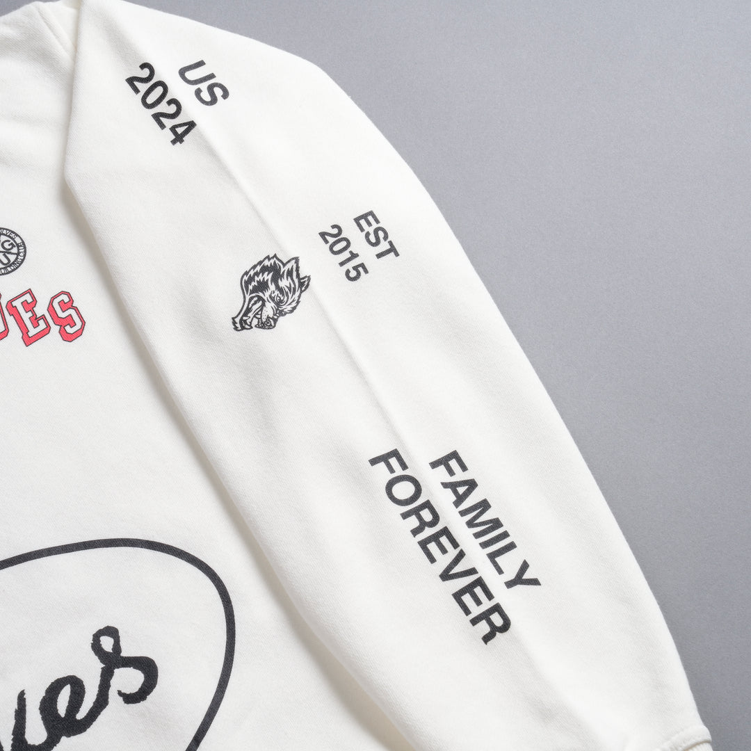 Live Fast V2 She London Crewneck in Cream