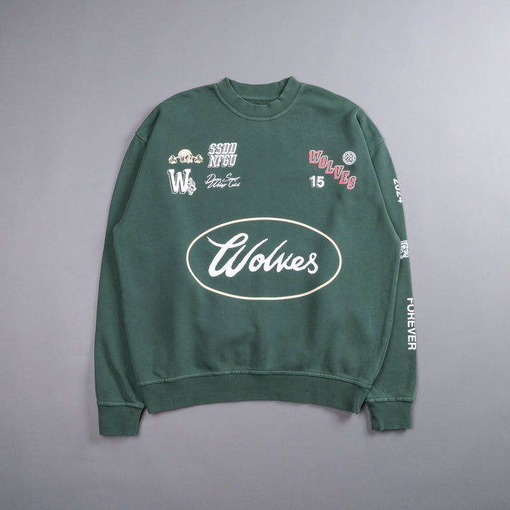 Live Fast V2 She London Crewneck in Norse Green